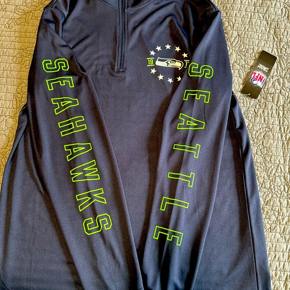 Seattle Seahawks 1/4 zip LS shirt - Picture 4 of 4